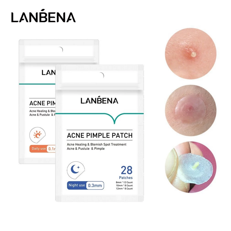 LANBENA – Patch Invisible contre les boutons d'acné, masque facial, autocollants pour l'élimination des imperfections, traitement de l'acné, utilisation quotidienne et nocturne