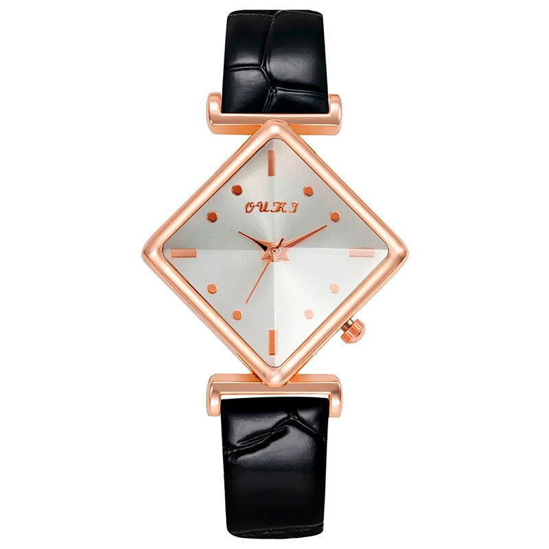 Reloj informal de cuarzo para mujer, pulsera de cristal con diamantes de azúcar