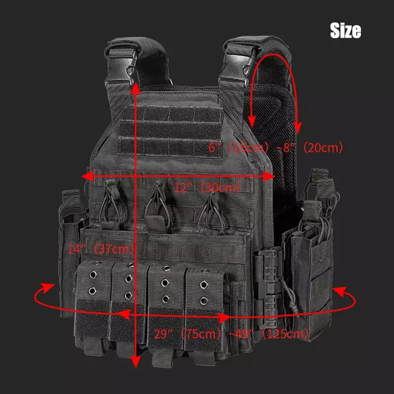 1000D Nylon Plate Carrier Tactical Vest Outdoor Hunting Sport Protective Adjustable MODULAR Vests for Airsoft Combat Accessories