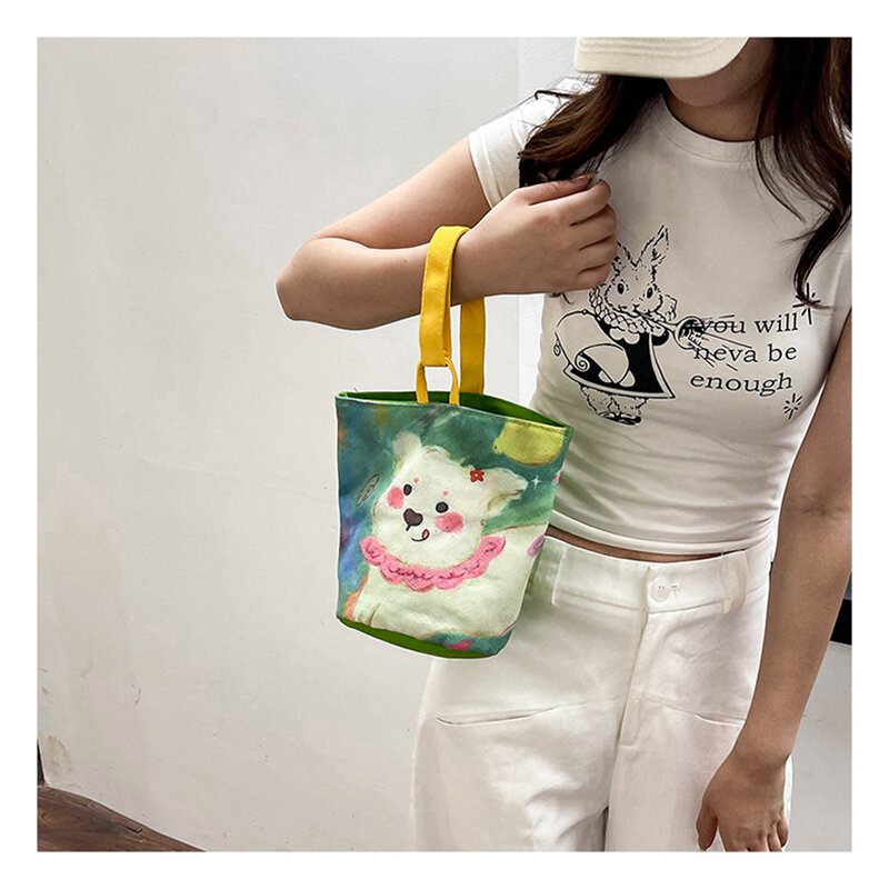 Casual Large Capacity Shoulder Bags Shopper Kawaii Fashion Harajuku Zipper Print Handbags Cheap Women Tote Bags 2023 New Fashion