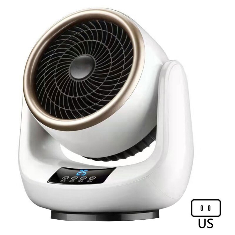 M2EE 3 Gear Electric Heater Portable Heating Fan Mini Desktop Air Cold Warm Heater