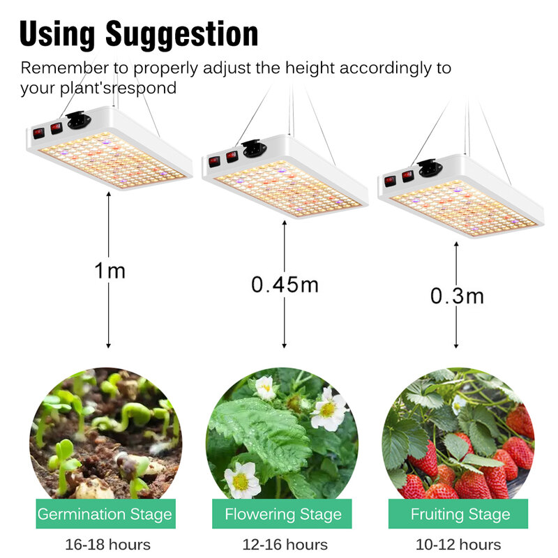 Phytolamp per piante 110V 220V 45W 90W LED light Grow lights spettro completo tre modalità di lavoro lampada per piante per fiori da tenda
