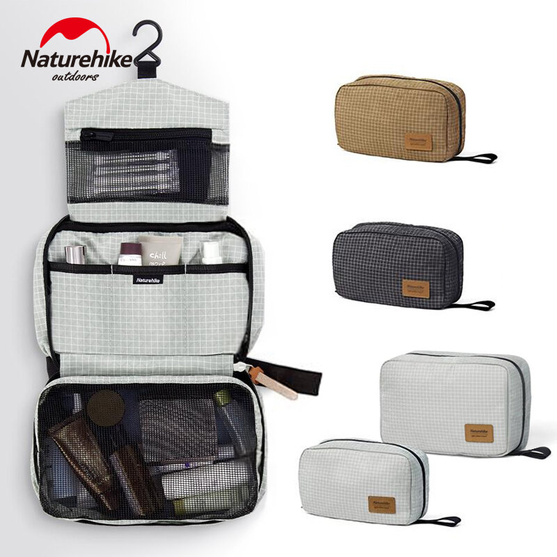 Naturehike-organizador colgante para viaje, bolsa de aseo, caja de almacenamiento de rejilla para natación, lavado, maquillaje, bolsa de cosméticos, capacidad impermeable