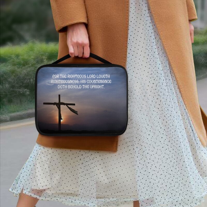 Tas wanita gambar salib Injil, tas Kristen wanita kuat dan biarkan hati Anda mengambil tas pembawa kata pengantin