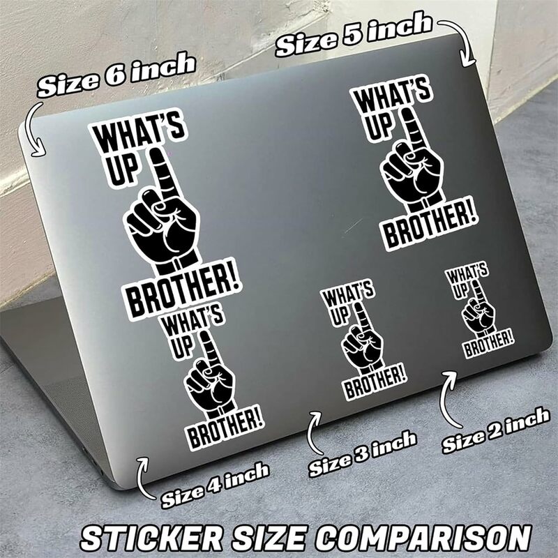 5PCS Groove On Headphones Whats up Brother Decal Sticker for Tumbler, Mug, Cup, Laptop, Phones, Helmets, Hardhats and Car