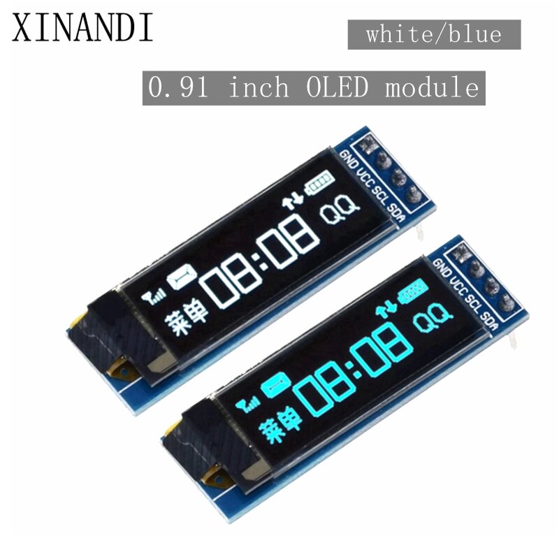 Modulo OLED da 0.91 pollici 0.91 "modulo Display LED LCD OLED OLED blu bianco 128 x32 0.91" comunicazione IIC