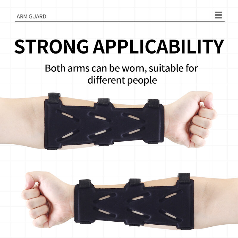 Archery Arm Guard Black Double-sided Cloth Forearm Elastic Protector Armguard Guards Wrist Recurve/Compound Bows Hunting Tool
