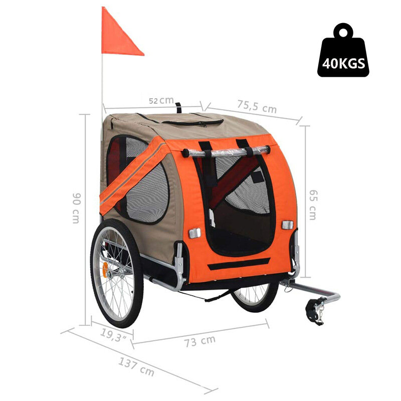 Duże zwierzęta wózek przyczepa do roweru kot i pies wózek ogrodowy składany na zewnątrz jazda przyczepa podróżnicza akcesoria dla psów artykuły dla zwierząt domowych