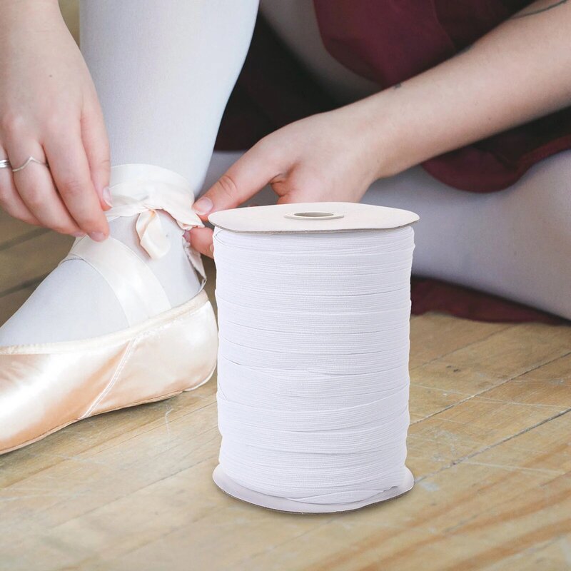 รองเท้าเต้นรำมีริบบิ้นยืดหยุ่นสำหรับผู้หญิงหญิงสาวบัลเล่ต์อุปกรณ์เสริมสำหรับโพรพิลีนเข็มขัดแหลม