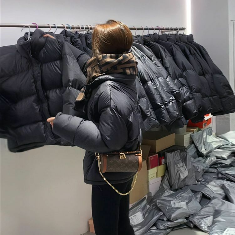 Abrigo corto de algodón para mujer, abrigo holgado de estilo coreano, grueso, informal y versátil, para invierno