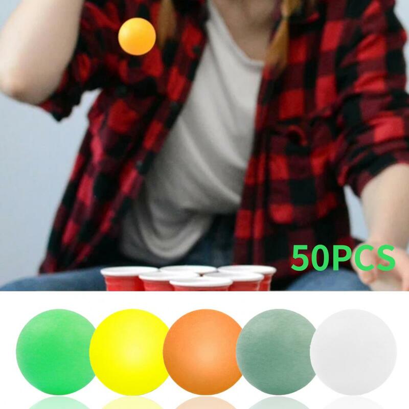 50Pcs/Pack 40mm Frosted Ping-Pong Ball Portable White Orange Rust Resistant Table Tennis Ball ABS Training Balls