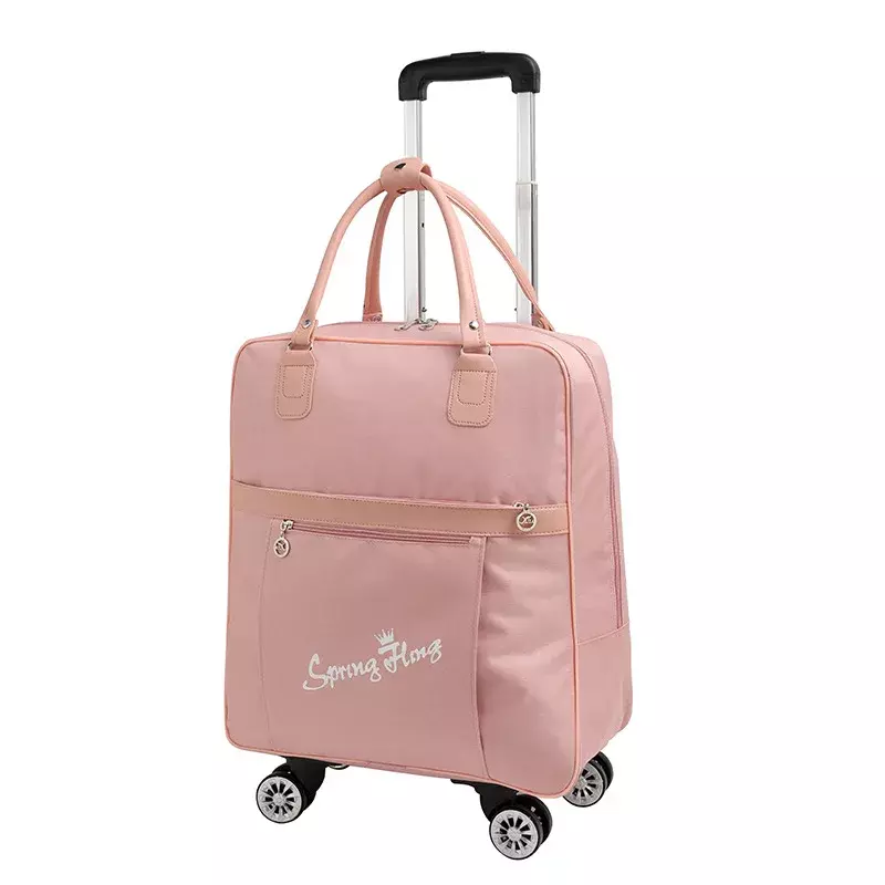 남녀공용 트롤리 수하물 가방, 여행 가방, 학생 배낭 편리한 탑승 가방, 범용 휠