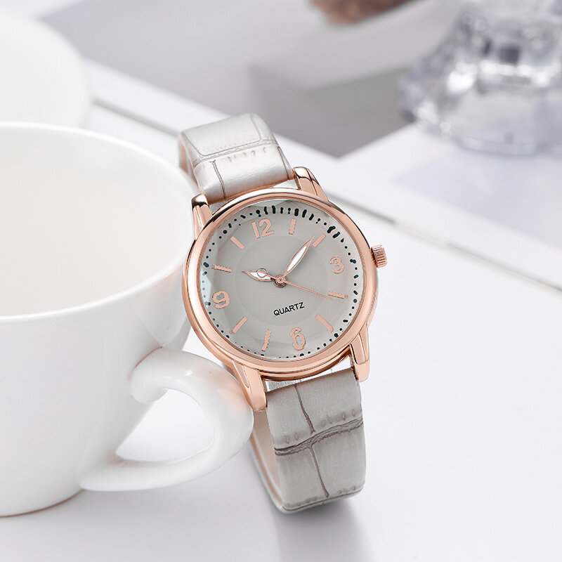 2023 nowy produkt wprowadza na rynek prostą świecącą igłę zegarek na pasku dziewczęce zegarek na prezent