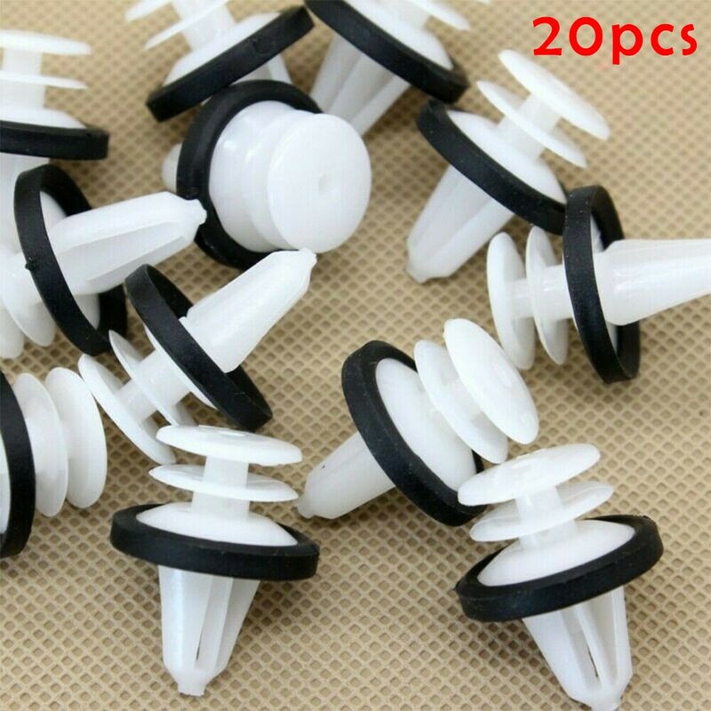 20pcs Door Trim Panel Clips With Sealer For Ford W713297-S300 Interior Fender Screw Rivet Fastener Clips Direct Replacement