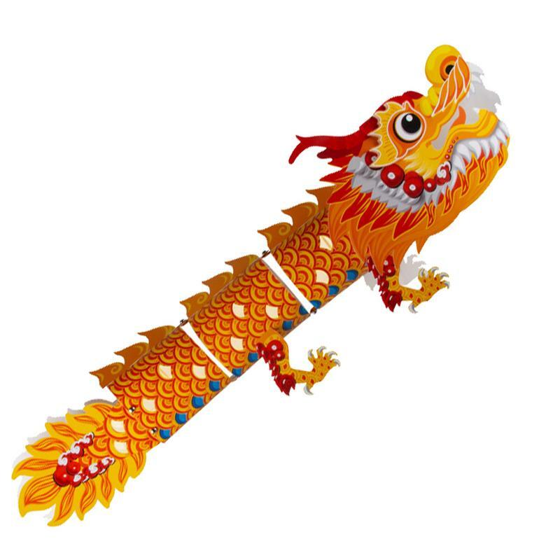โคมไฟเต้นรำรูปมังกรจีนชุดตกแต่งโคมไฟกระดาษแบบดั้งเดิมสำหรับการตกแต่งเทศกาล