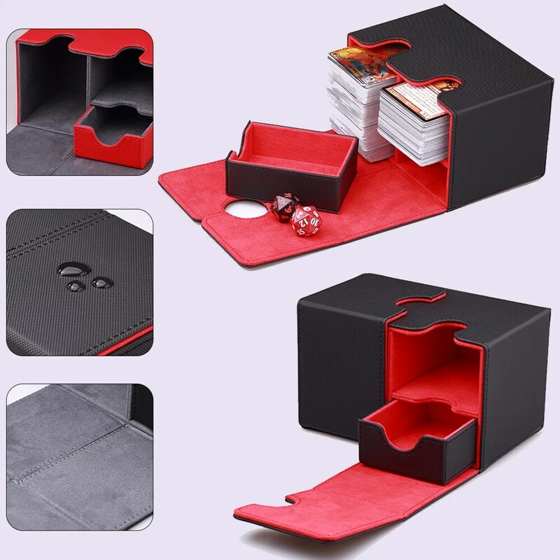 Карточная подставка для карт Magic TCG, средняя большая подставка, однотонная коробка для хранения, верхняя боковая загрузка, Рождественская игрушка
