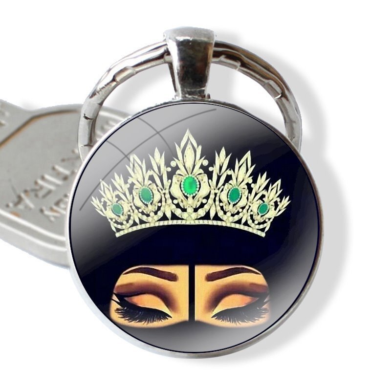 Schlüssel bund hand gefertigte Glas Cabochon Schlüssel ring halter Anhänger Schlüssel anhänger muslimische islamische Grill augen Kunst