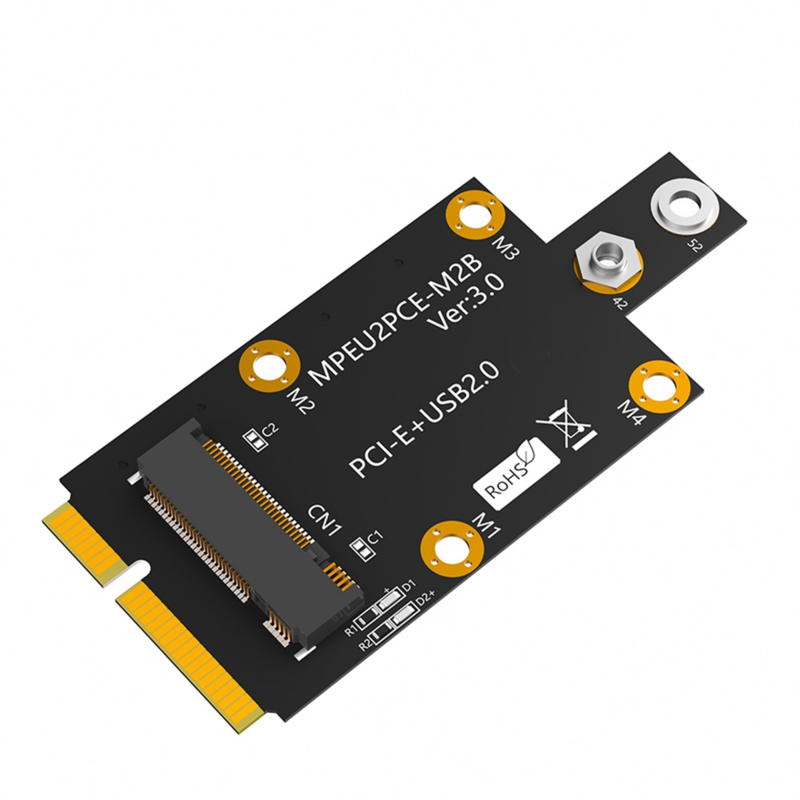 Mini M.2 Sleutel B Naar Pci-e Adapter Met Dual Nano Sim Kaart Slot Voor 3G/4G/5G Module