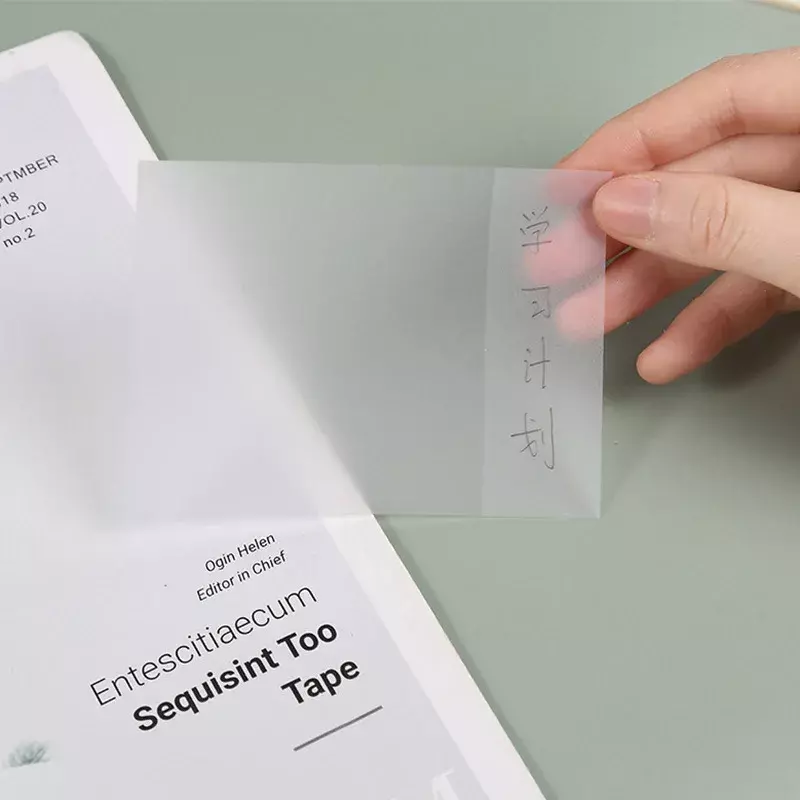 โปร่งใส Memo Pad กระดาษโน้ต50แผ่นที่มีสีสัน Memo Pad Bookmark Marker Memo สติกเกอร์กระดาษอุปกรณ์สำนักงานโรงเรียน