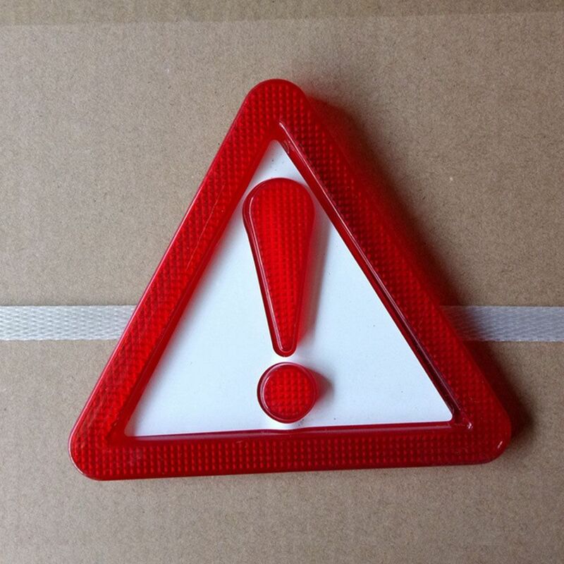 Triangle Warning Reflector 15cm Sign Frame Truck Trailer Rear Light Warning Reflective Sign Board Outdoor Safety Supplies