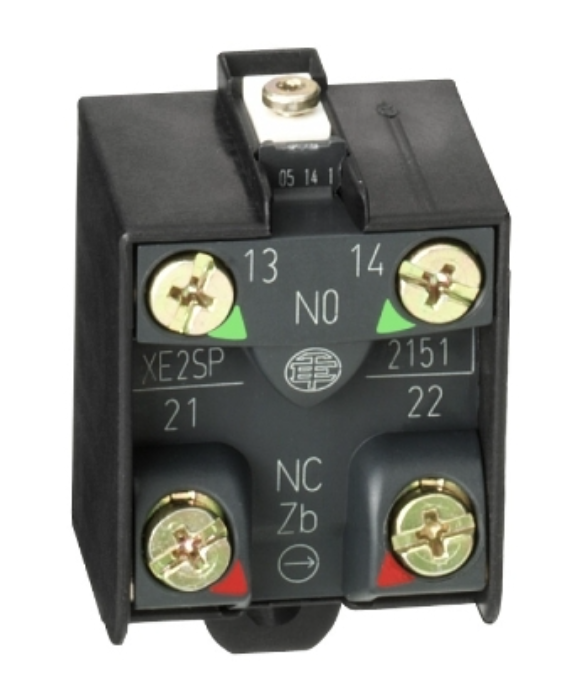 XE2SP2151 interruptor de límite, bloque de contacto, interruptores de límite estándar XC, 1NC + 1 NO, acción a presión