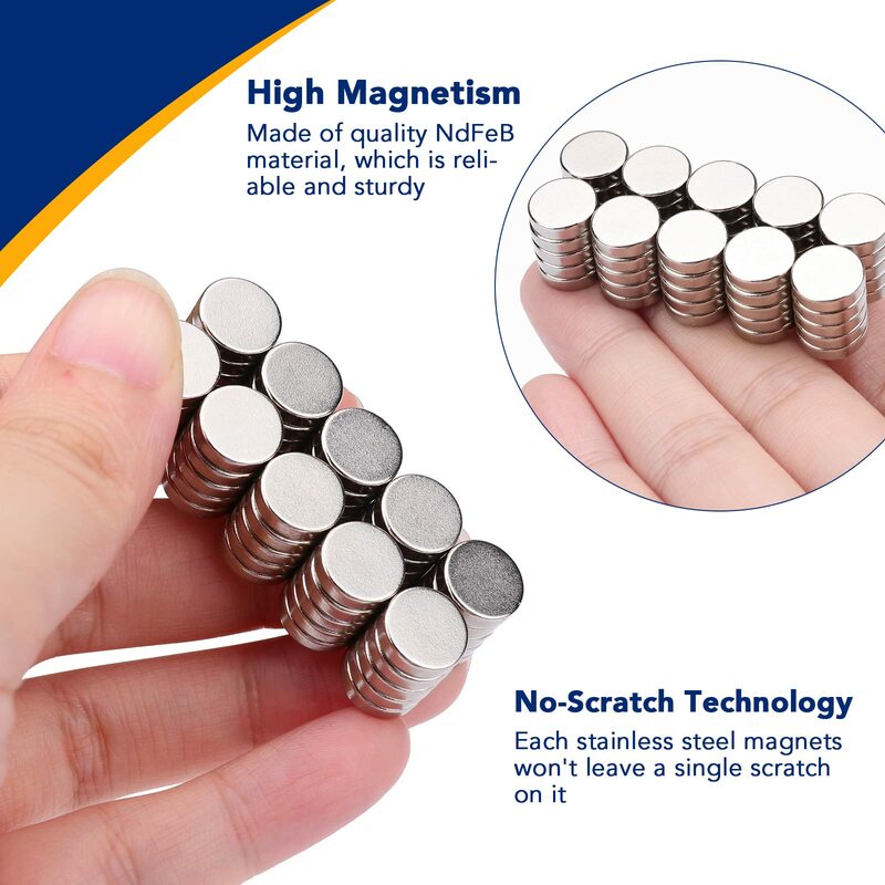 Magneti a disco al neodimio Super resistenti potenti magneti in terre Rare per frigorifero, fai da te, edilizia, scienza, artigianato e magneti per ufficio