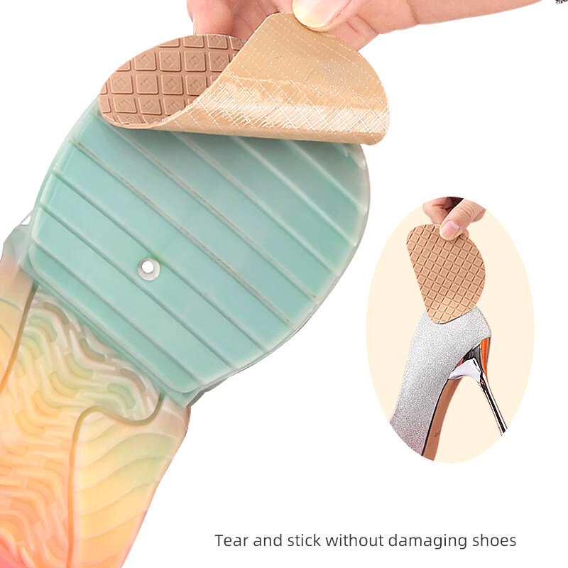 Patch de sola de sapato antiderrapante resistente ao desgaste, auto-adesivo, almofadas semicírculo, acessórios de reparo das sapatilhas, 1 par