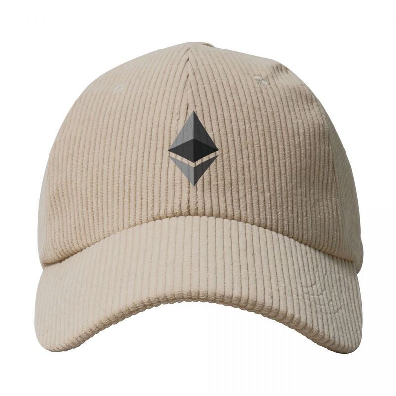 Topi Baseball Corduroy Logo etereum, topi Golf pakaian lucu, topi ulang tahun keras untuk pria wanita