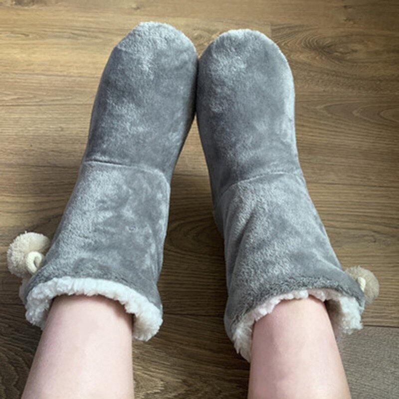 Thick Thermal Socks Women Unisex Winter Warm Home Soft Thickened Plush Sleeping Anti Slip New Floor Slipper Sock New Year Gifts