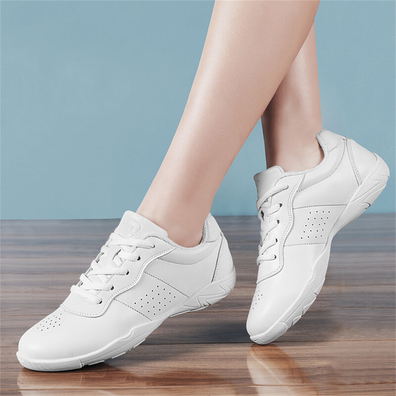 ARKKG-Sapatos de torcida esportiva para homens e mulheres, Sapatos de competição, Calçado de competição, Competitivo, Branco