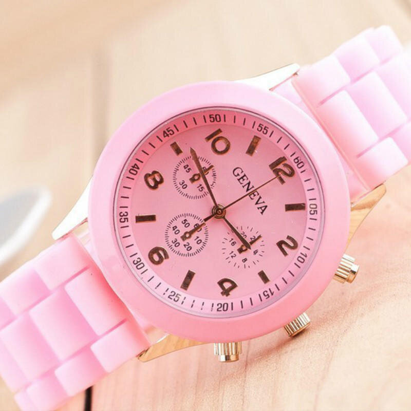 Reloj de lujo para Mujer, pulsera de cuarzo resistente al agua con correa de silicona, de colores pastel, regalo de cumpleaños, nuevo