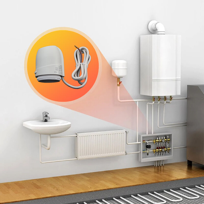 High-End-Fußboden heizungs ventil cnc ac 230v elektrischer Stellglied für Thermostat