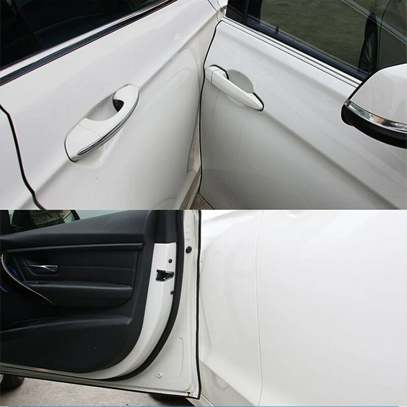 Setrip pelindung tepian pintu mobil Universal, 1/2/5M karet pelindung pintu mobil tipe U, setrip pelindung gores untuk otomatis