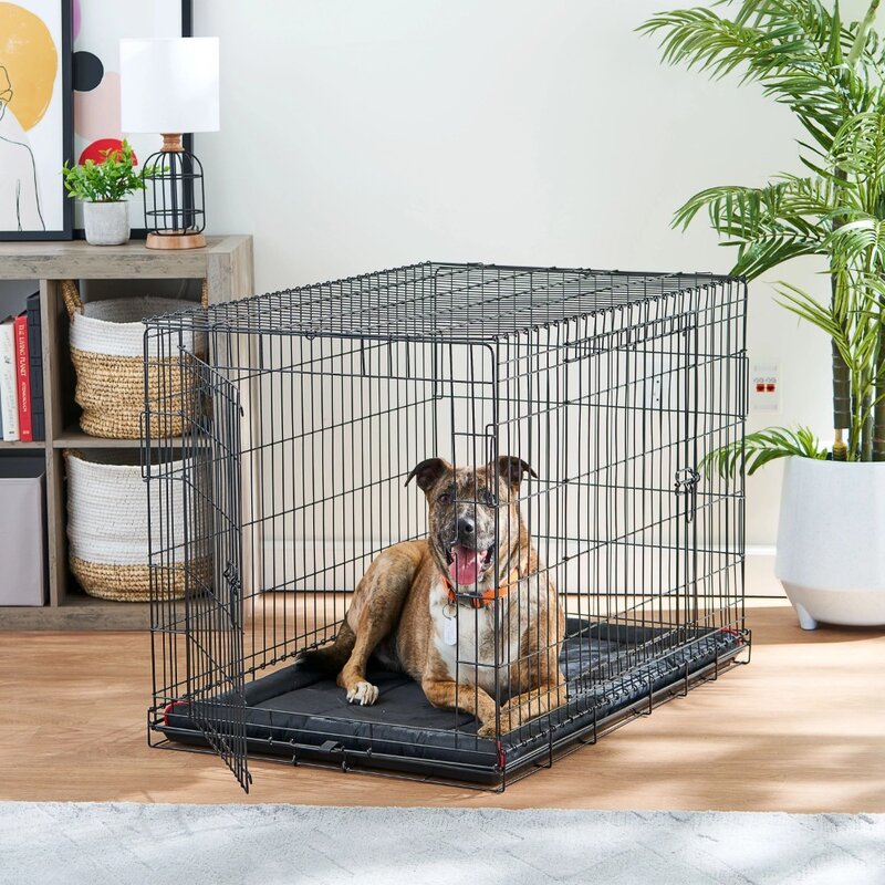 Mat Crate Dog durável e resistente à água, preto, 24"