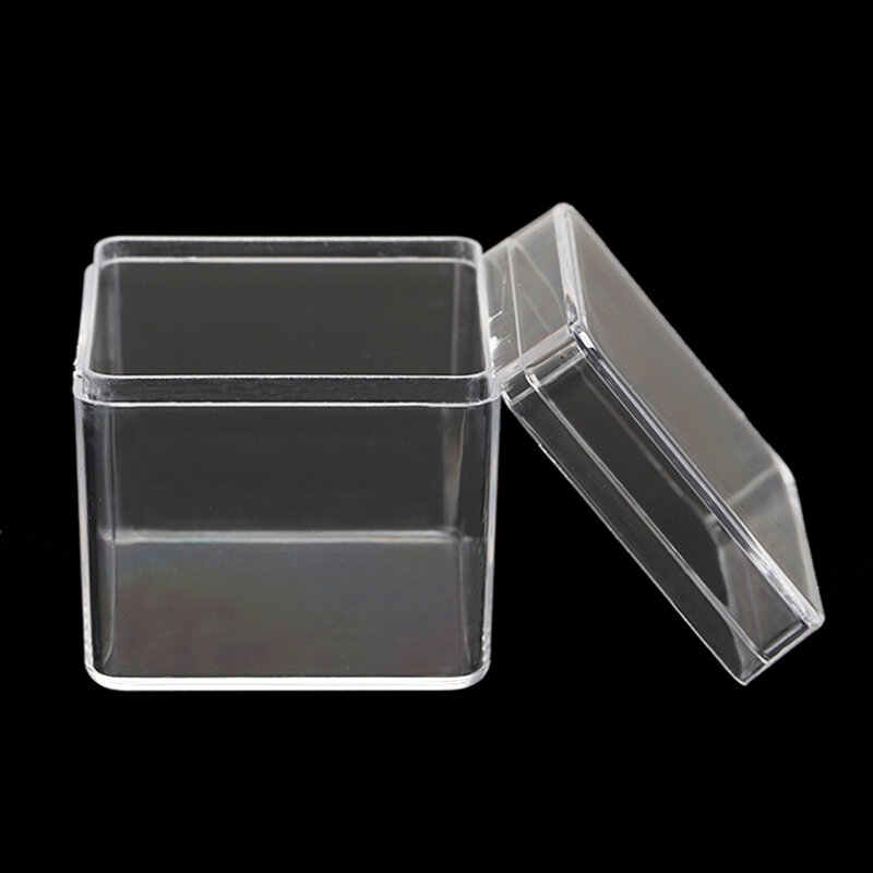 正方形の透明なプラスチック製収納ボックス,4x4x4 cm,展示用の収集可能なボックス,ディスプレイパッケージ