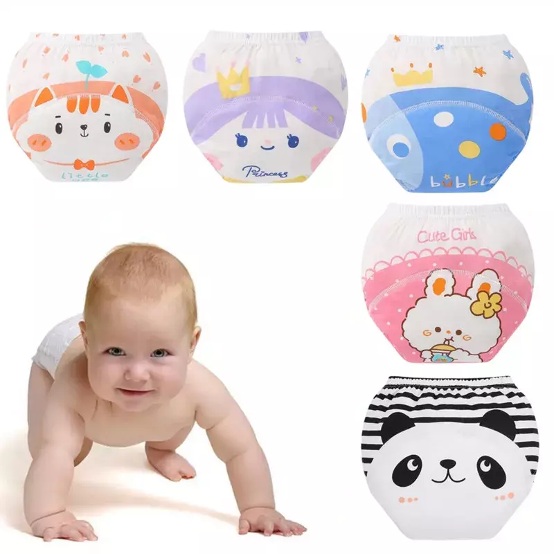 3PC Baby Reusable Washable Cloth Diaper Infant Toddler Waterproof Potty Training Nappy Panties Ecological Diapers