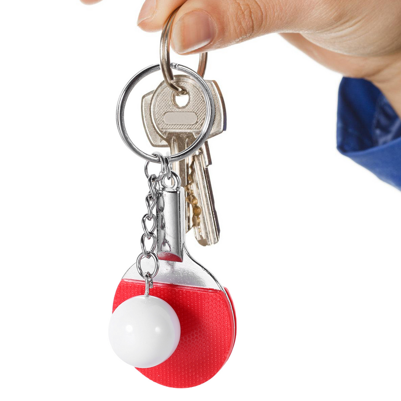6 шт. брелок для ключей сумка Подвеска Подарок Спортивные товары имитация ракетки (красный) 6 шт.