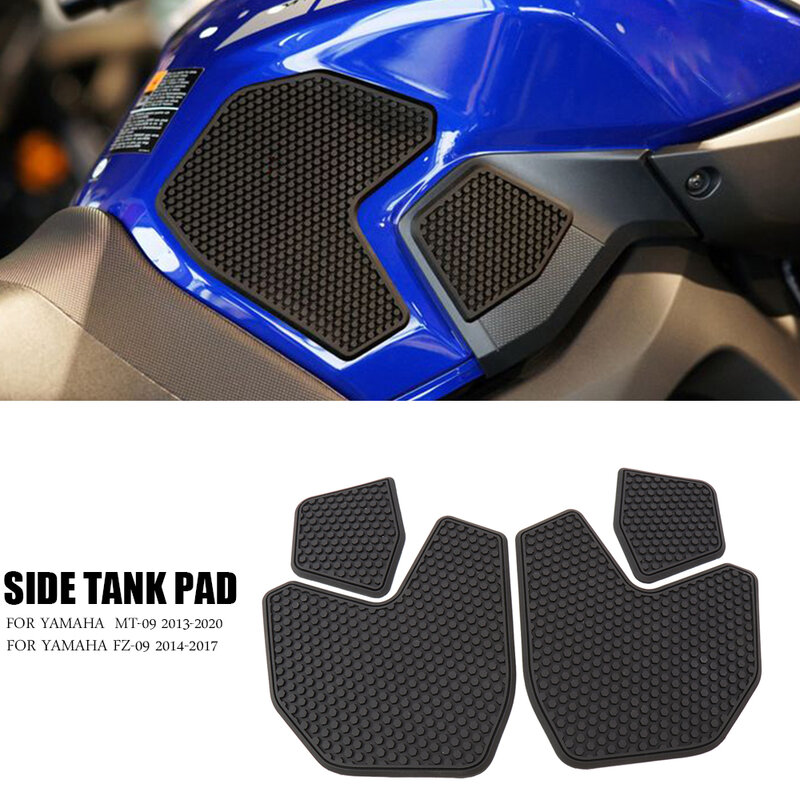 Sepeda Motor Non-Slip Sisi Tangki Bahan Bakar Stiker Tahan Air Pad untuk YAMAHA FZ-09 MT-09 2013-2020 2019 2018 2017 2016 2015 2014