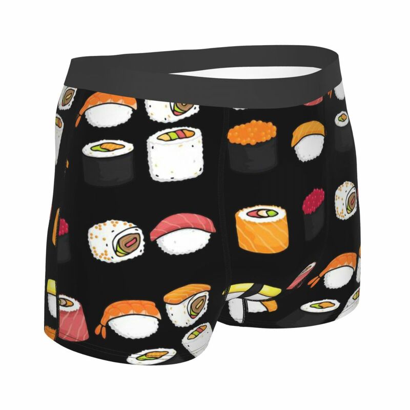 Onigiri-Calzoncillos con estampado de Sushi para hombre, ropa interior muy transpirable, alta calidad, Idea de regalo