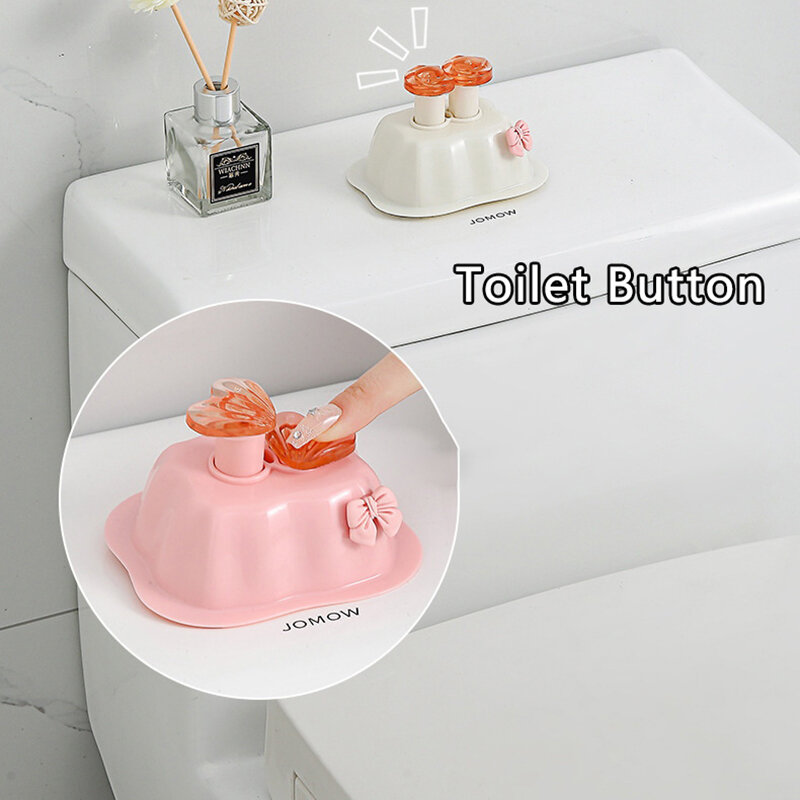 Flower Heart Shape Toilet Press Water Tank Flush Button Bathroom Toilet Button Assistant Nail Art Door Handle Home Decoration