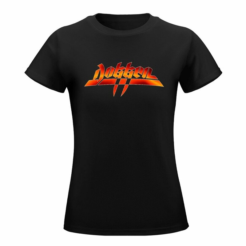 Топ Dokken с логотипом Оригинальная футболка, летние футболки, эстетичная одежда, футболки для женщин, графические футболки, забавные