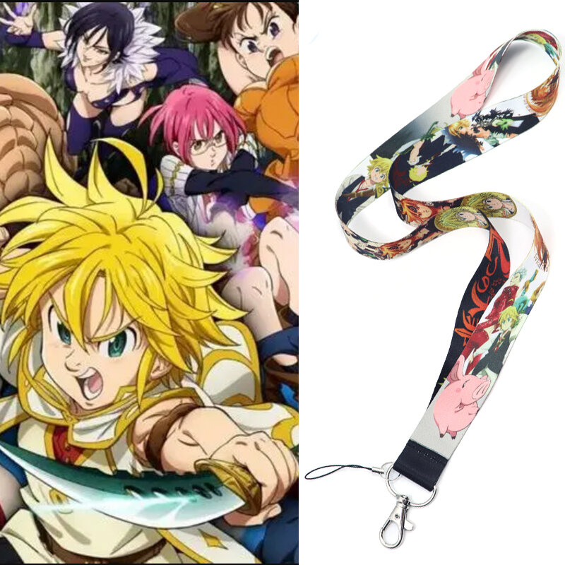 The Seven Deadly Sins Lanyards for Phone Keys Anime Accessories Neckband Hanging Cord Cartoon Lanyard