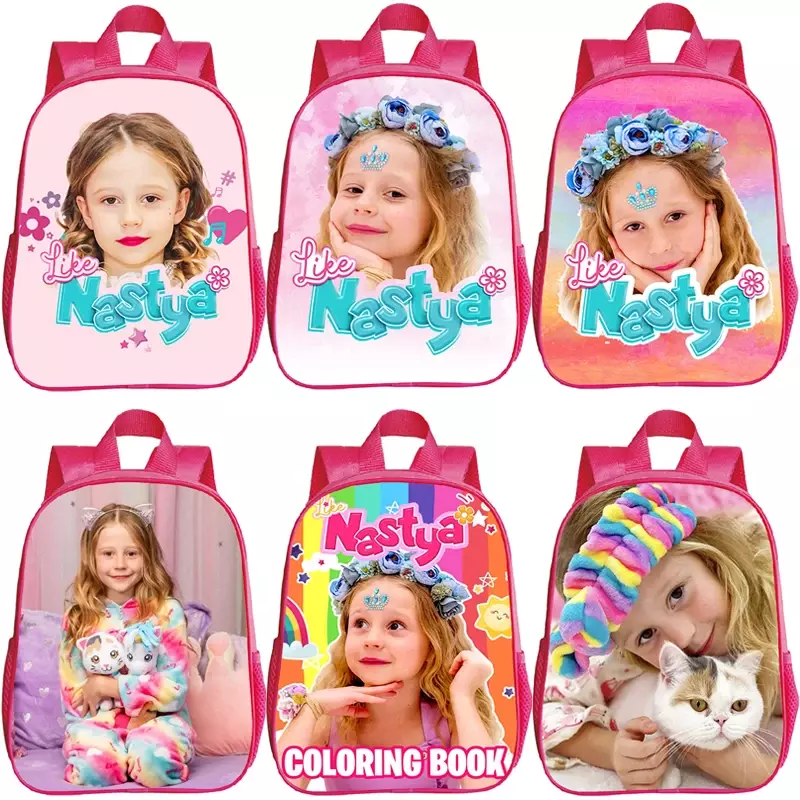 Nastya-小さな女の子のためのバックパック,幼稚園のブックバッグ,子供のためのバックパック,防水