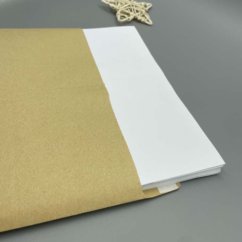 Enveloppe en papier kraft vierge, scellée facile à déchirer, multi-spécifications, vente en gros, grande enveloppe A4, sac d'emballage, n ° 35679
