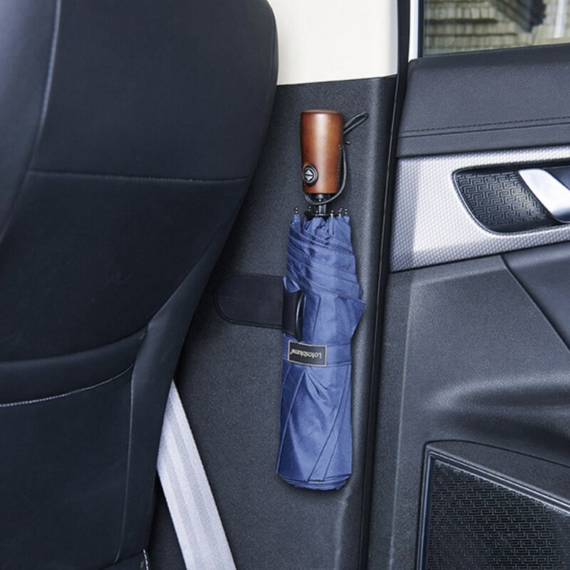 Crochet de parapluie universel pour voiture/maison, 1 pièce, fixation à Clip, accessoires d'intérieur de voiture noirs