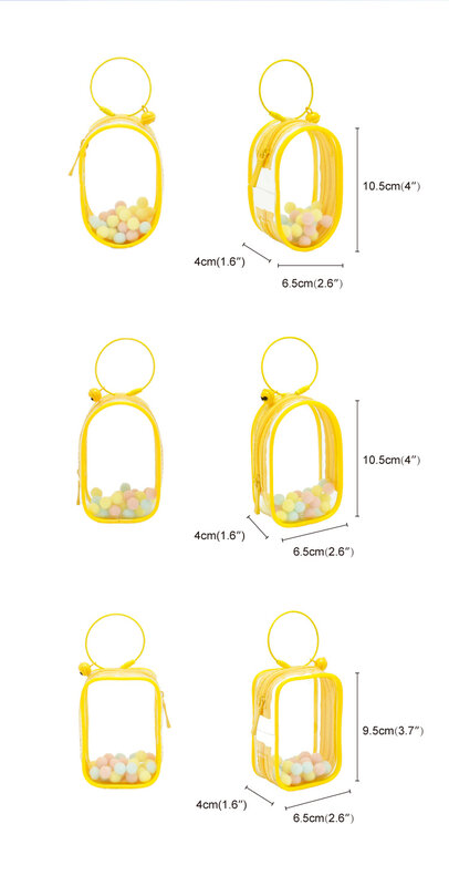 Kawaii Transparente Anime Doll Display Bag, Itabag Transparente, Mini Doll Show Pendant, Organizador de Caixa Cega, Segundo Elemento, Japonês, 10cm