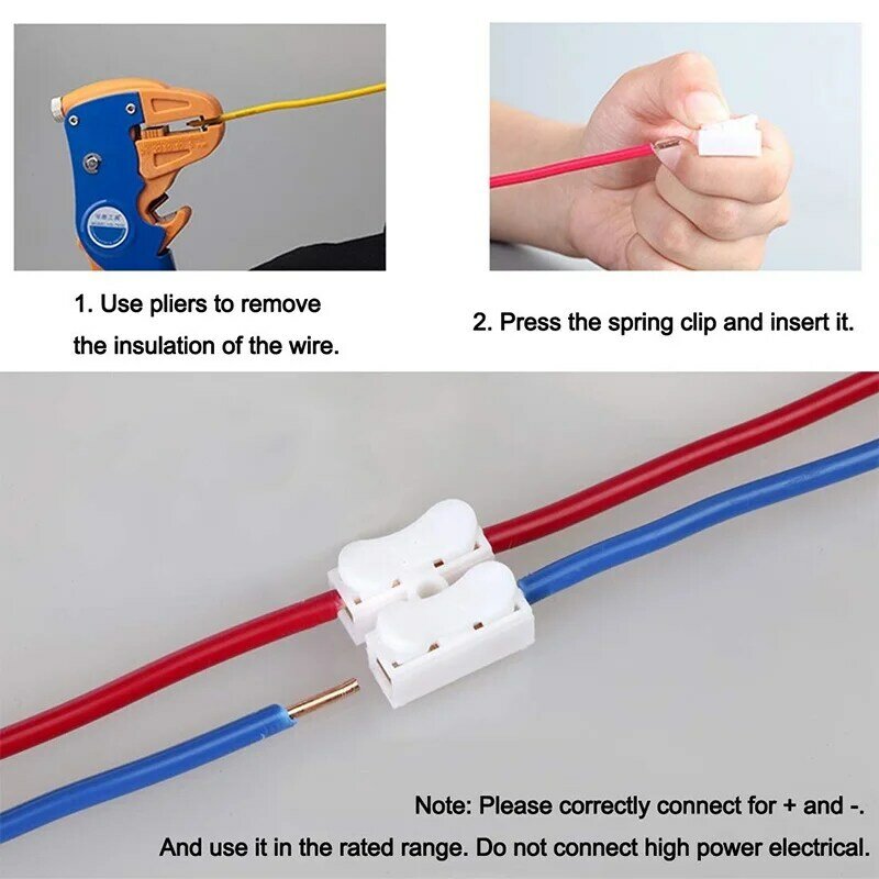Hogedrukbestendige Elektrische Kabel Connectoren 2 Pin Ch2 Quick Splice Lock Draad Terminal Veilig Splitsen In Draad