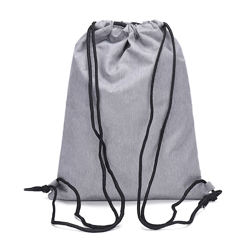 Bolsa de gimnasio con bolsillos, saco deportivo con asa Unisex, mochila con cordón, bolsas de playa de viaje ligeras para hombres y mujeres