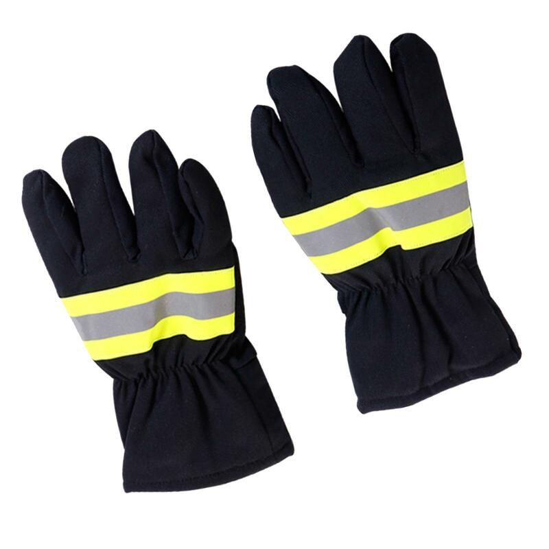 Work Gloves Gloves with Reflective Heat Resistance Mitts Rescue Work Glove for Unisex Adult Accessories Protection Supplies