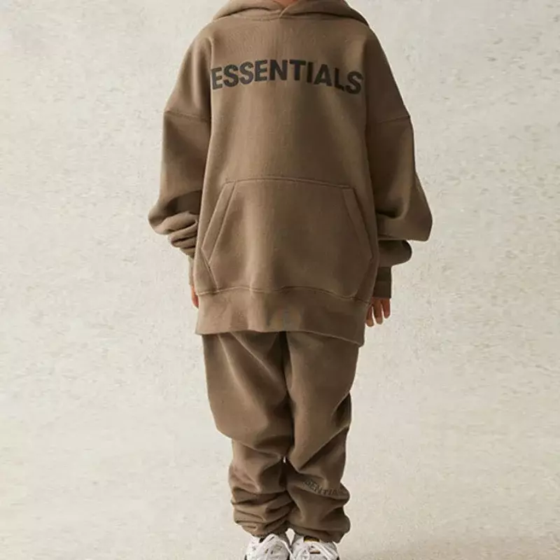 ESSENTIALS Fashion Kids Pants Reflect Letter Logo Parent-child Clothing Luxury Brand America Loose High Street Cotton Sweatpants